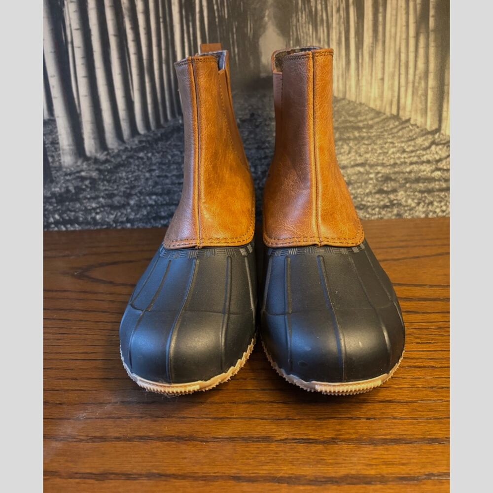Magellan Outdoors Women’s Chelsea Duck Rain Boots Brown Black Size 8B